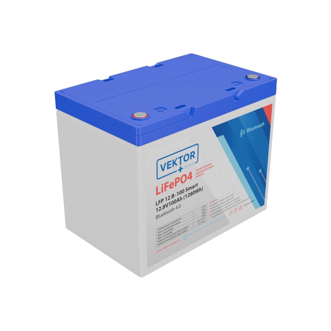 Литиевый аккумулятор Vektor LFP 12-100 Smart BMS 100A